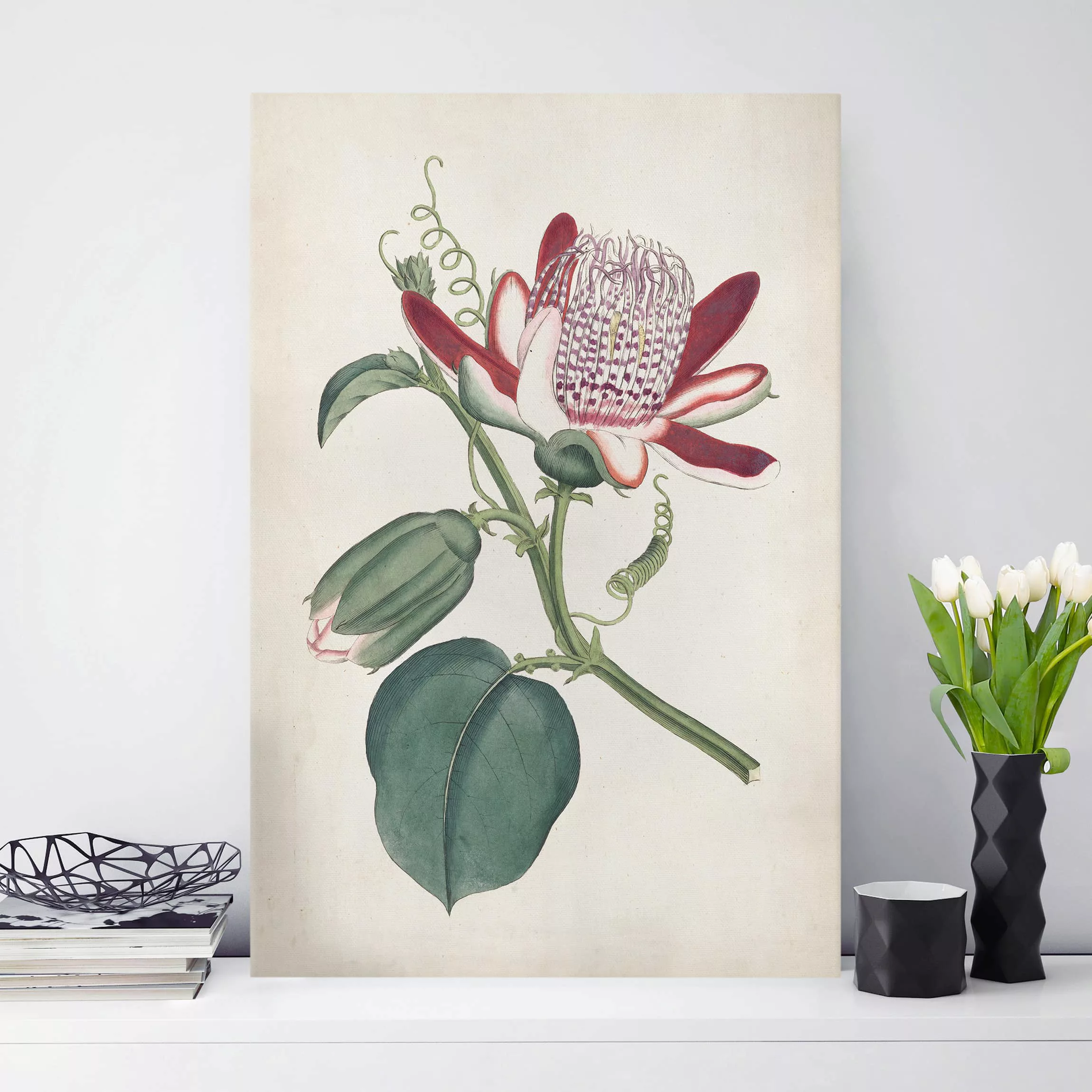 Leinwandbild Blumen - Hochformat Gartenschönheit IV günstig online kaufen