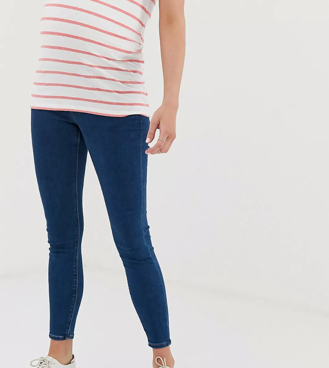 ASOS DESIGN Maternity – Ridley – Enge Jeans mit hohem Unterbauchbund in ver günstig online kaufen