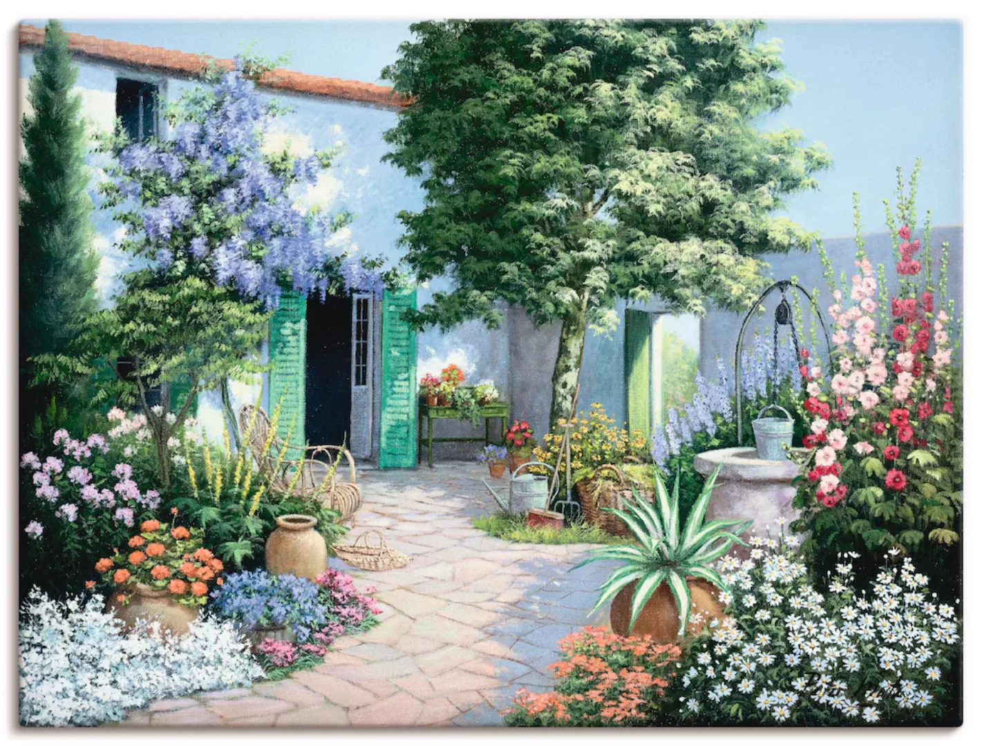 Artland Wandbild "Ein kleines Paradies", Garten, (1 St.), als Leinwandbild, günstig online kaufen