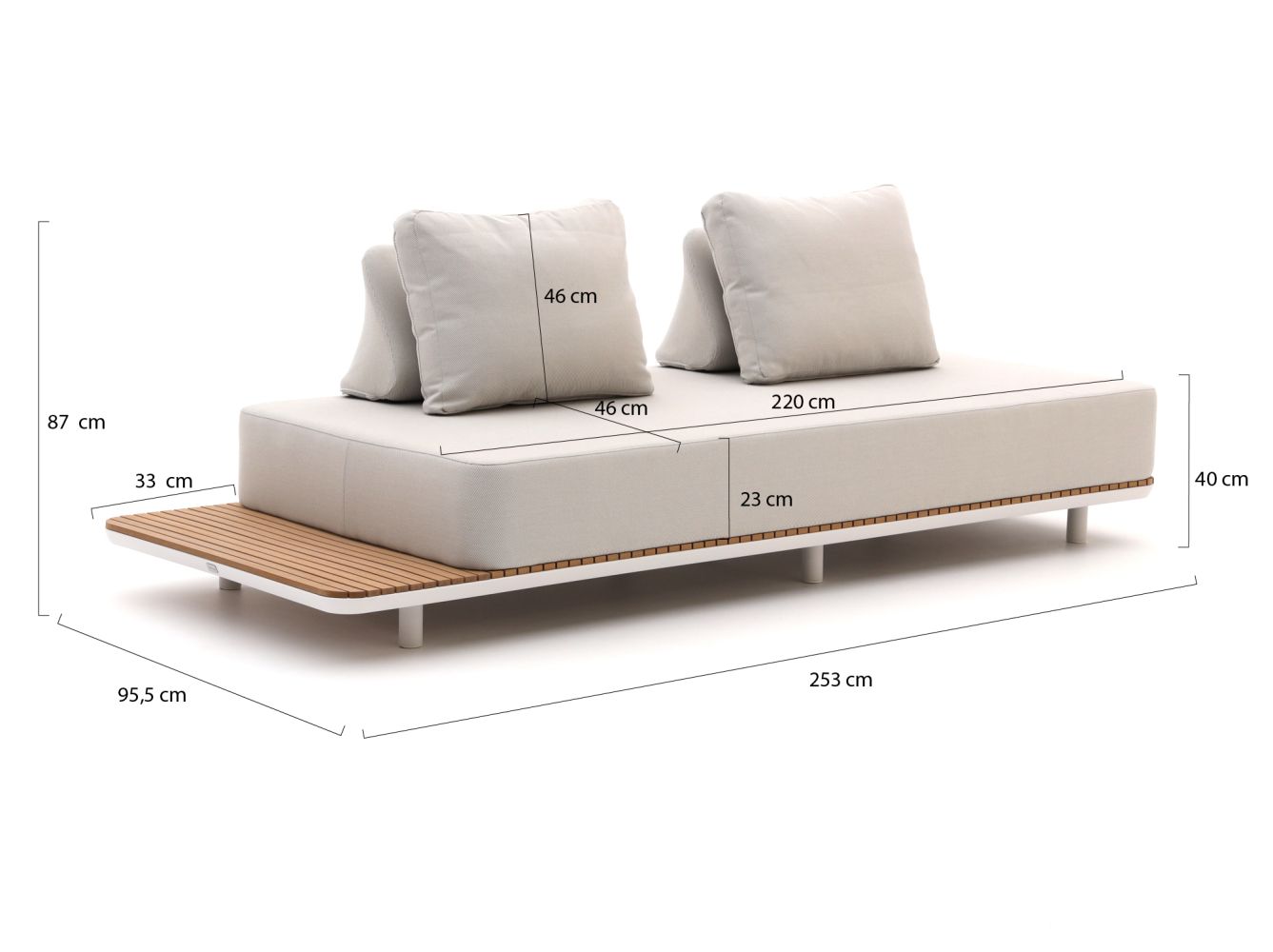 Bellagio San Lupo lounge Gartensofa 2-Sitzer links/rechts 253 cm günstig online kaufen