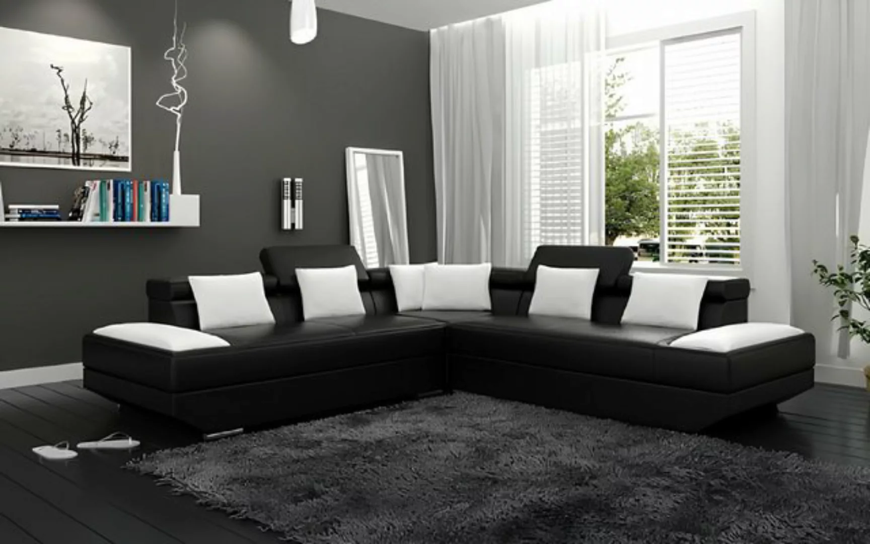 JVmoebel Ecksofa Wohnlandschaft Polster Ecke Eck Sofa Couch Garnitur Landsc günstig online kaufen