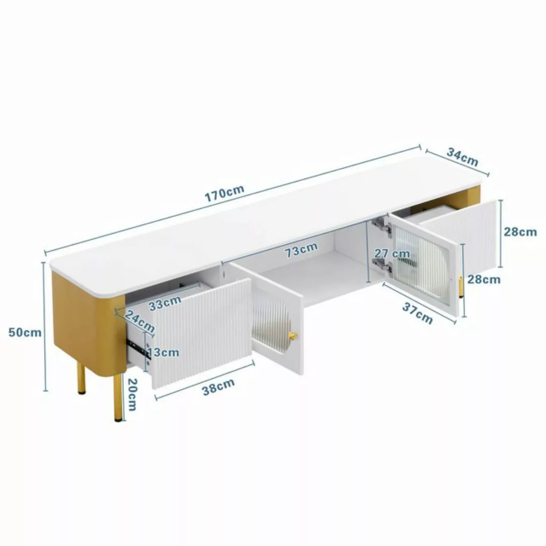 Furnishings Home TV-Schrank Lowboard 170cm 1x Fach 2x Schubladen 2x Türen ( günstig online kaufen