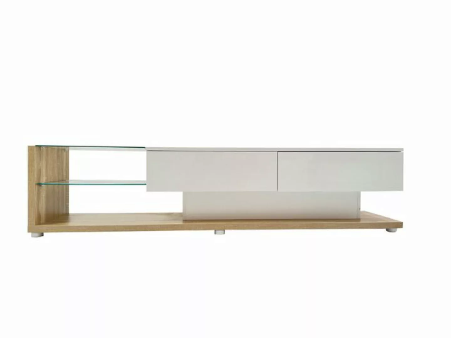 IDEASY TV-Schrank TV-Schrank, Glastrennwand, variable LED-Beleuchtung, Schw günstig online kaufen