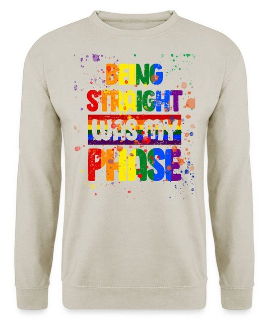 Quattro Formatee Sweatshirt Being Straight - Stolz Regenbogen LGBT Gay Prid günstig online kaufen