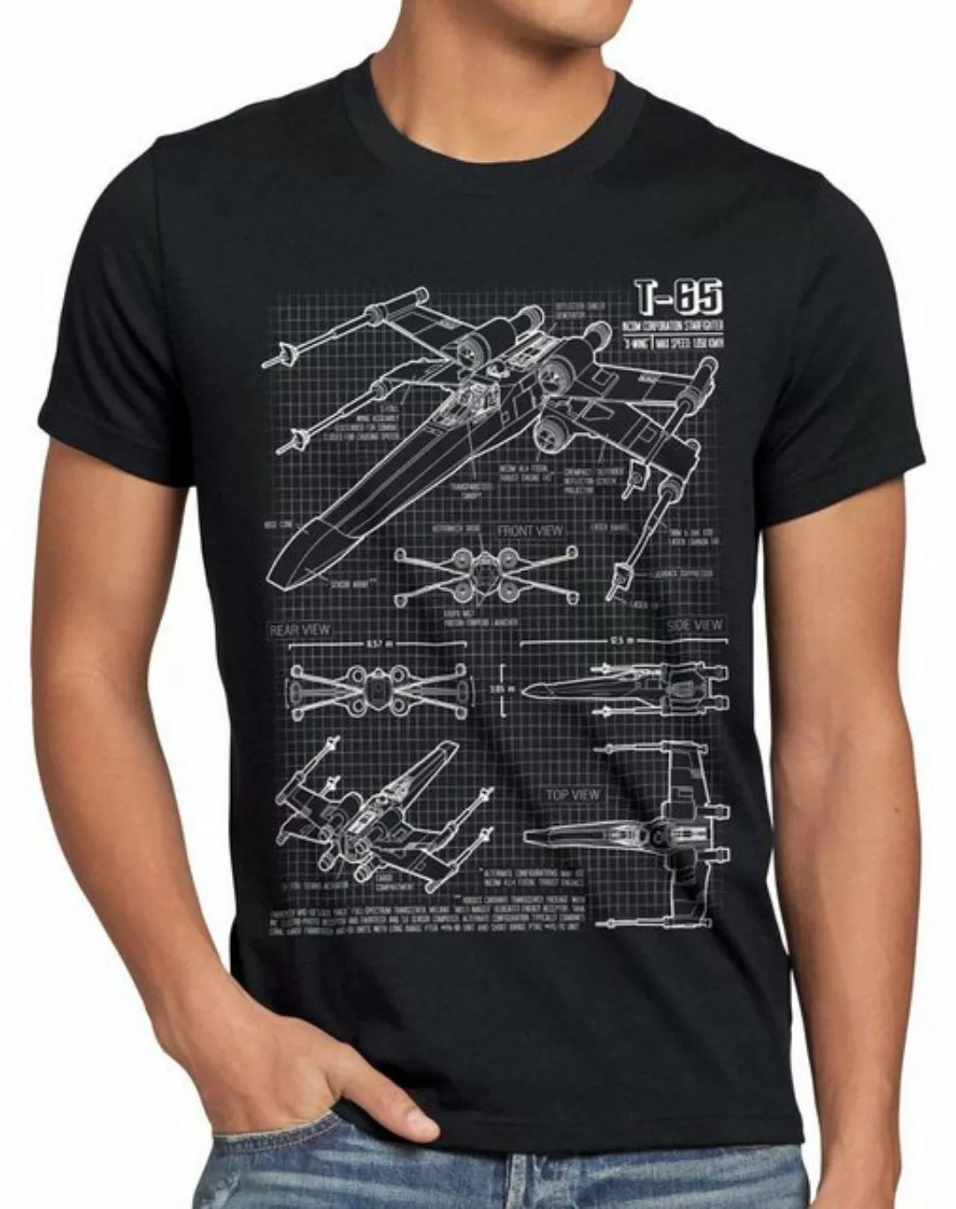 style3 T-Shirt T-65 Jäger wing star krieg wars imperium der sterne vader günstig online kaufen