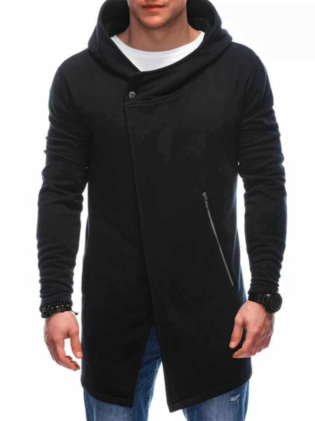 Edoti Kapuzensweatshirt Asymmetrisches Herren-Sweatshirt günstig online kaufen