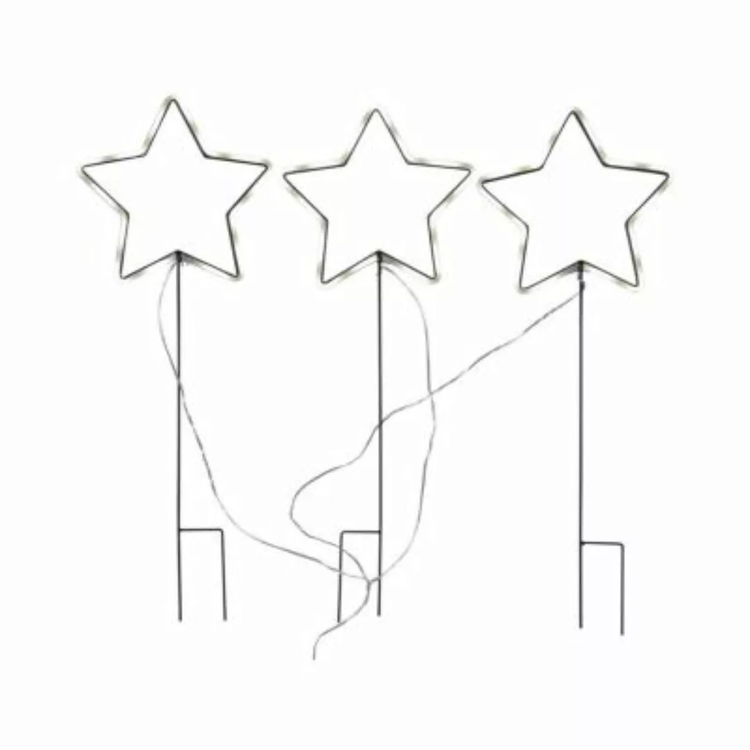 MARELIDA LED Gartenstecker Neon Sterne H: 60cm schwarz günstig online kaufen