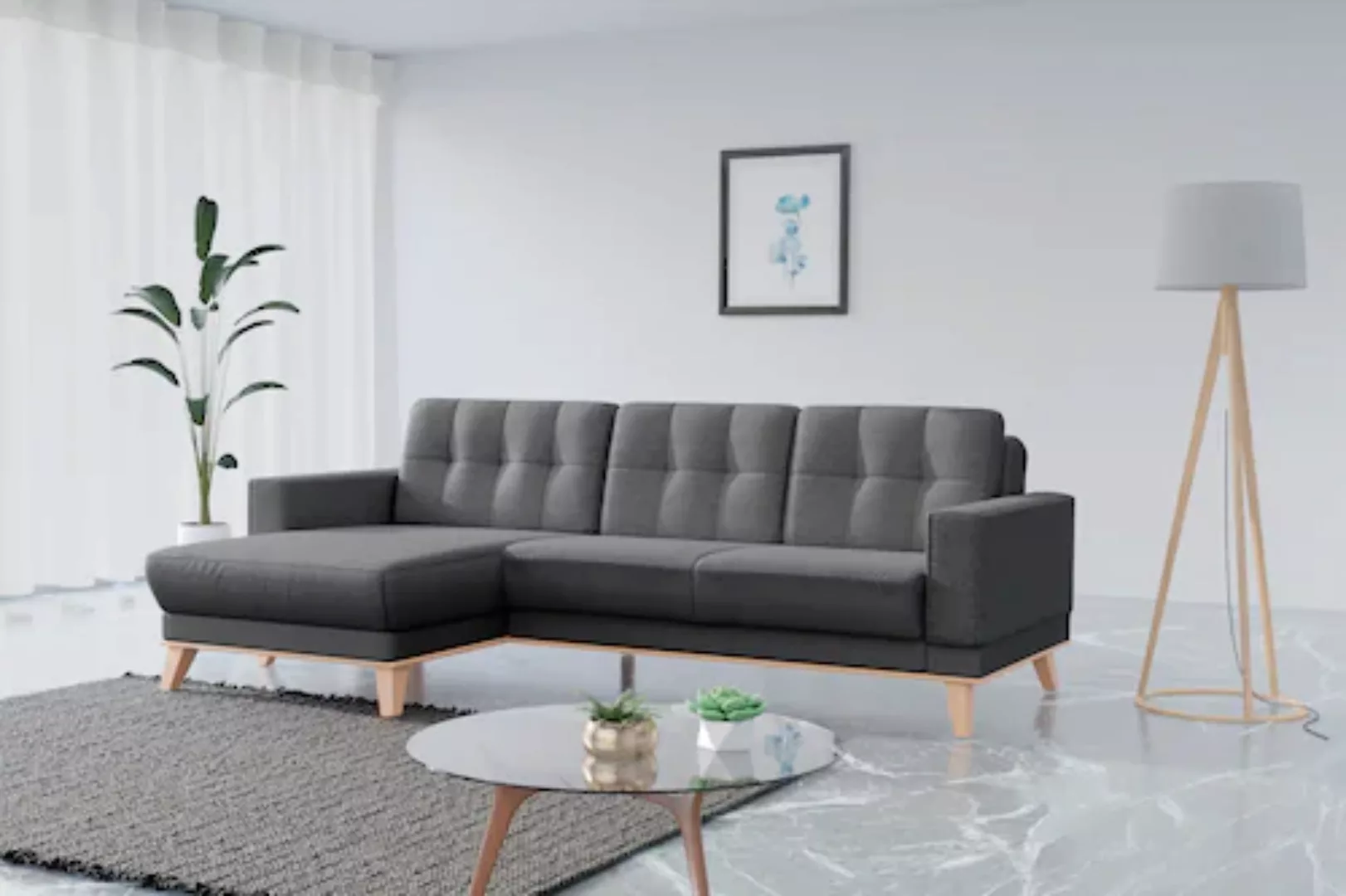 sit&more Ecksofa »Lavida L-Form«, wahlweise mit Kippfunktion und Bettkasten günstig online kaufen