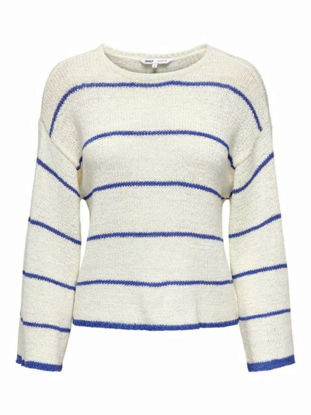 ONLY Rundhalspullover "ONLGEENA 7/8 STRIPE O-NECK KNT NCA" günstig online kaufen