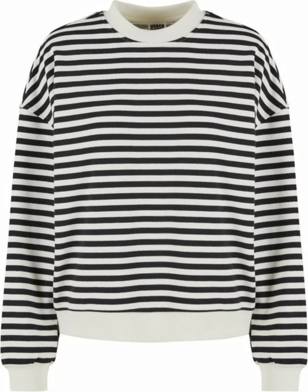 URBAN CLASSICS Rundhalspullover Ladies Oversized Striped Crewneck günstig online kaufen