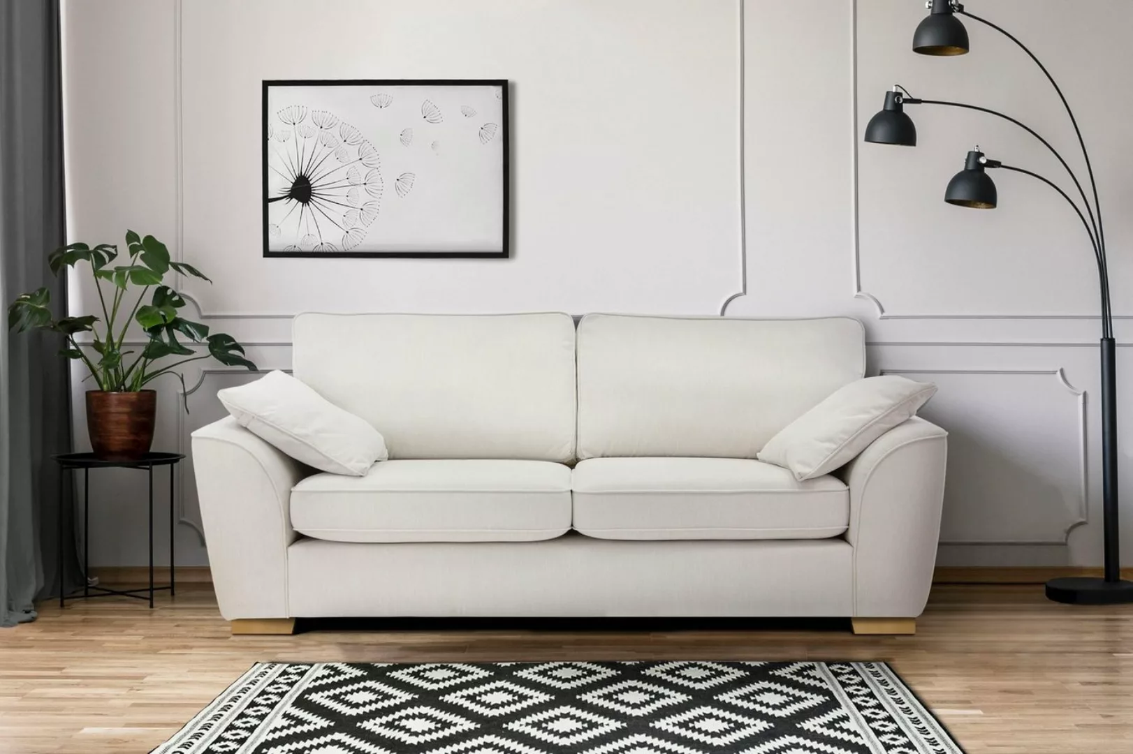 Home affaire 3-Sitzer "Savoy", gemütliches Sofa mit vielen Kissen, in 2 Bez günstig online kaufen