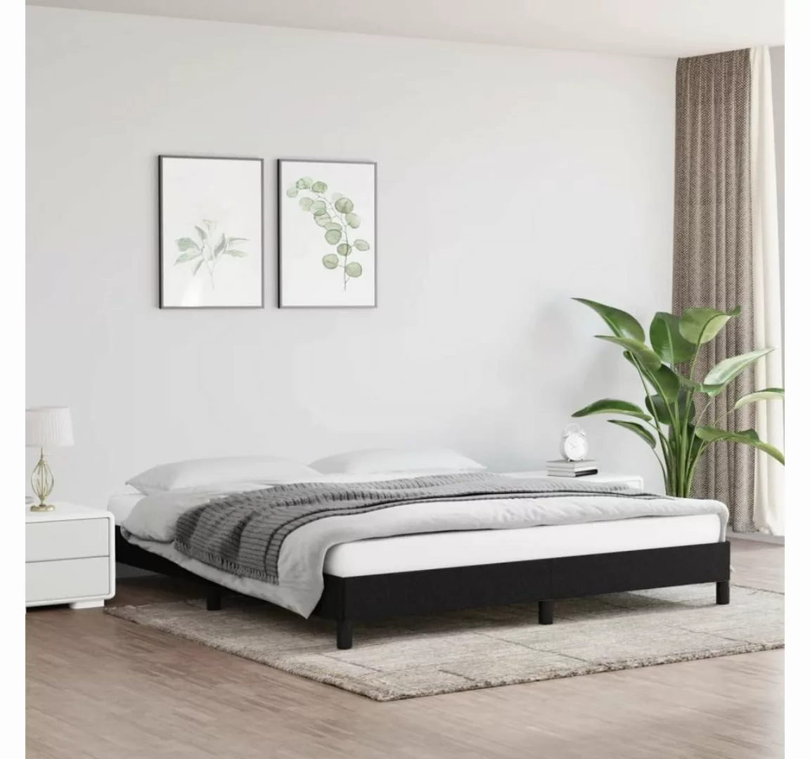 furnicato Bett Bettgestell Schwarz 180×200 cm Stoff günstig online kaufen