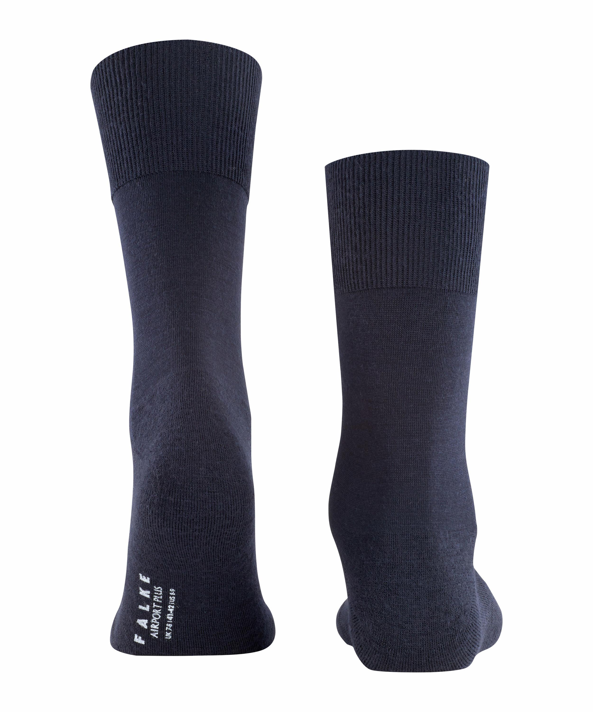 FALKE Airport Plus Herren Socken, 47-48, Blau, Uni, Schurwolle, 14403-63700 günstig online kaufen