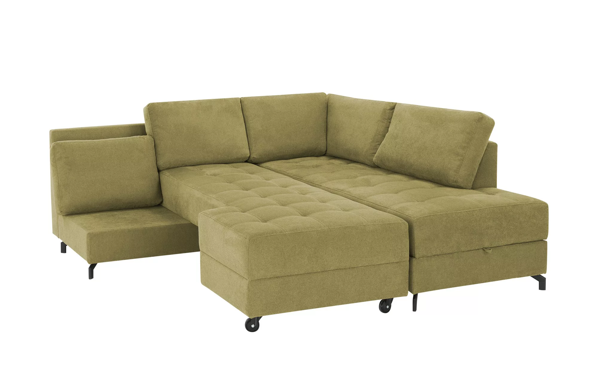 smart Ecksofa  Carla ¦ grün ¦ Maße (cm): B: 291 H: 88 T: 222 Polstermöbel > günstig online kaufen