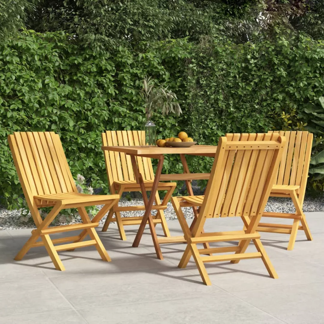 Vidaxl Gartenstühle 4 Stk. Klappbar 47x47x89 Cm Massivholz Teak günstig online kaufen