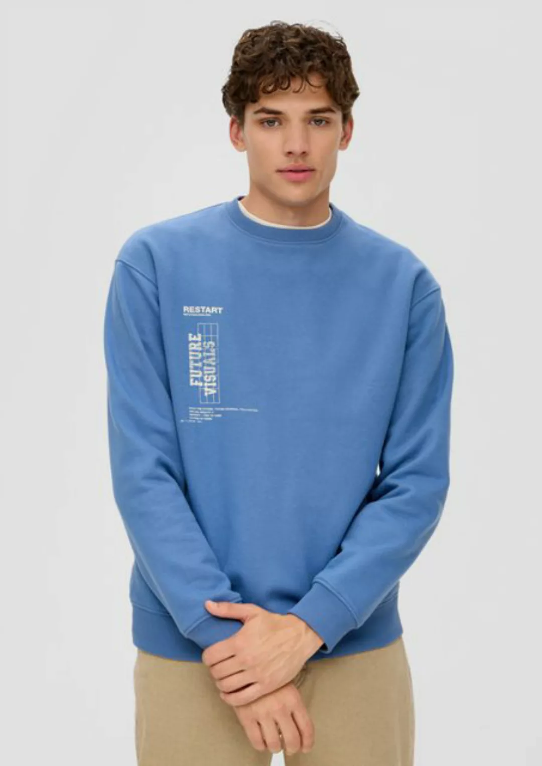 QS Sweatshirt Sweatshirt mit großem Rückenprint günstig online kaufen