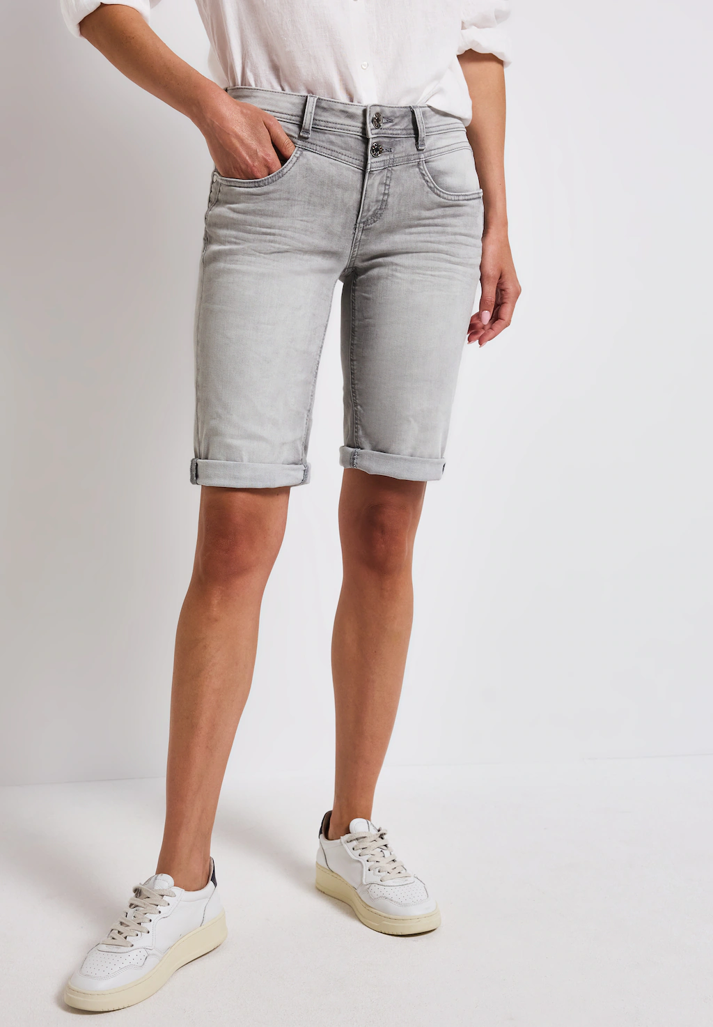 STREET ONE Bermudas "Style Jane", Sommerhose Jeans mit Slim Legs und Stretc günstig online kaufen