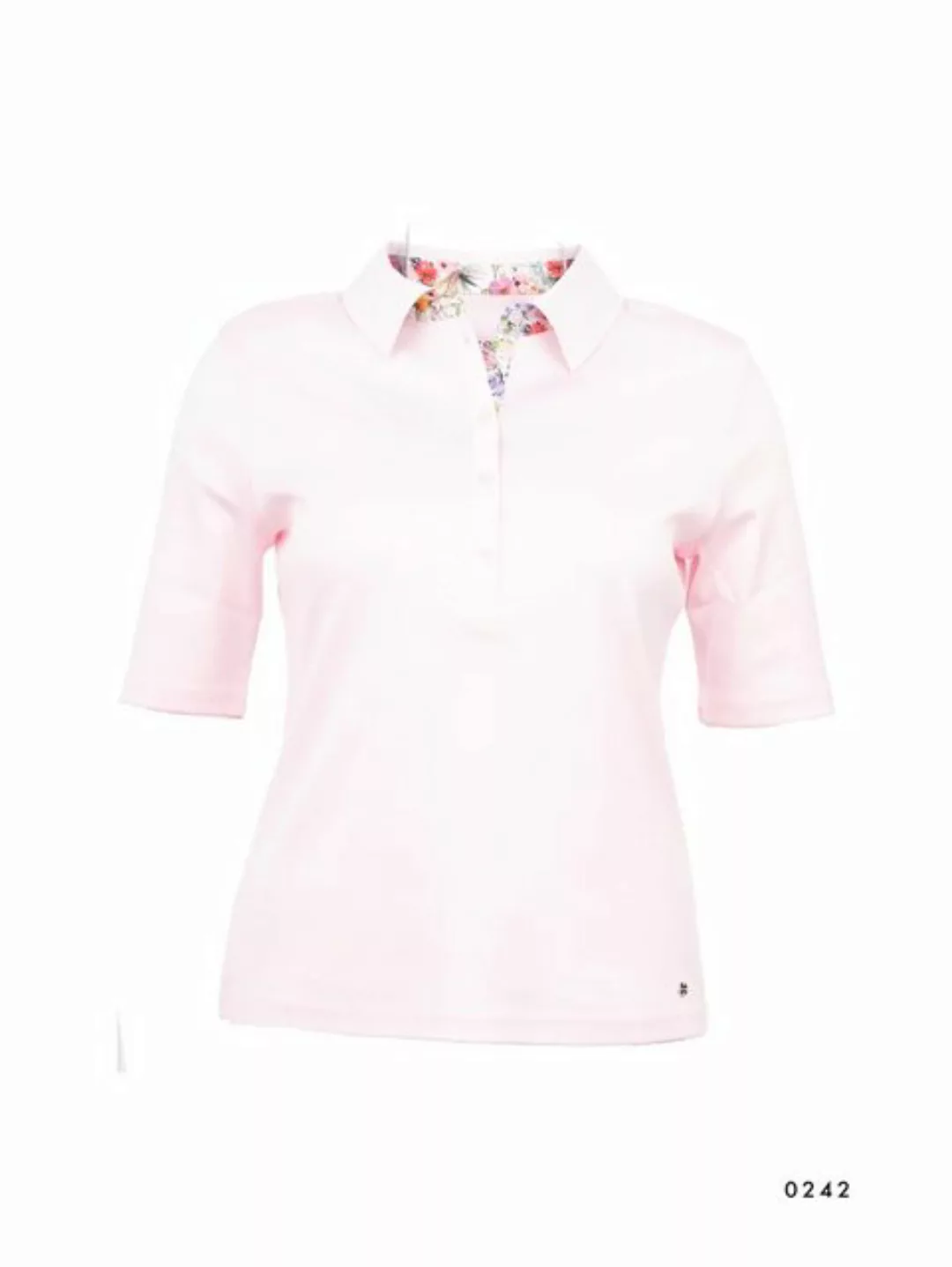 efixelle T-Shirt Polo mit Webkragen Efixelle rosa günstig online kaufen