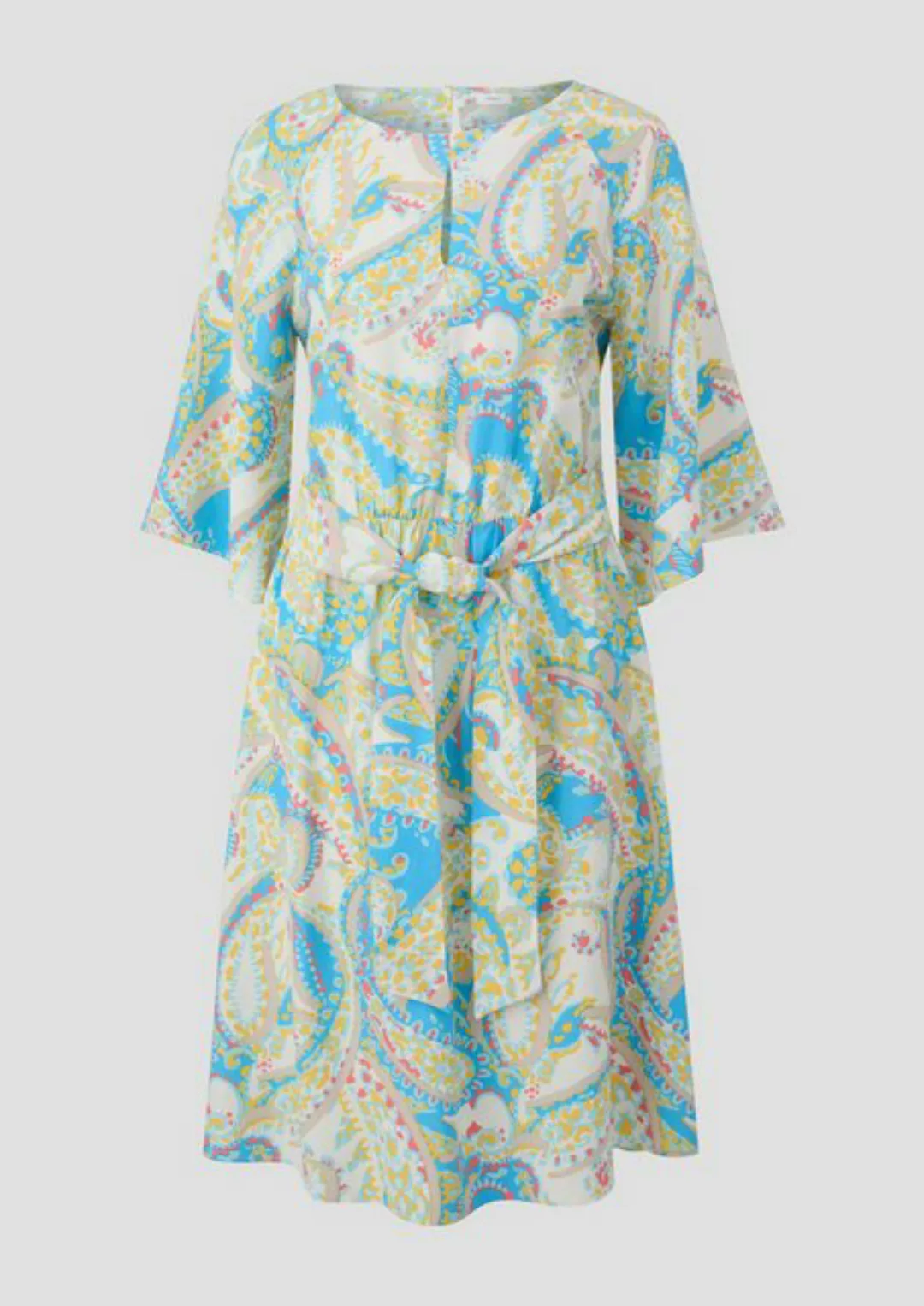 s.Oliver BLACK LABEL Minikleid Viskose-Kleid mit Fledermausärmeln Cut Out, günstig online kaufen