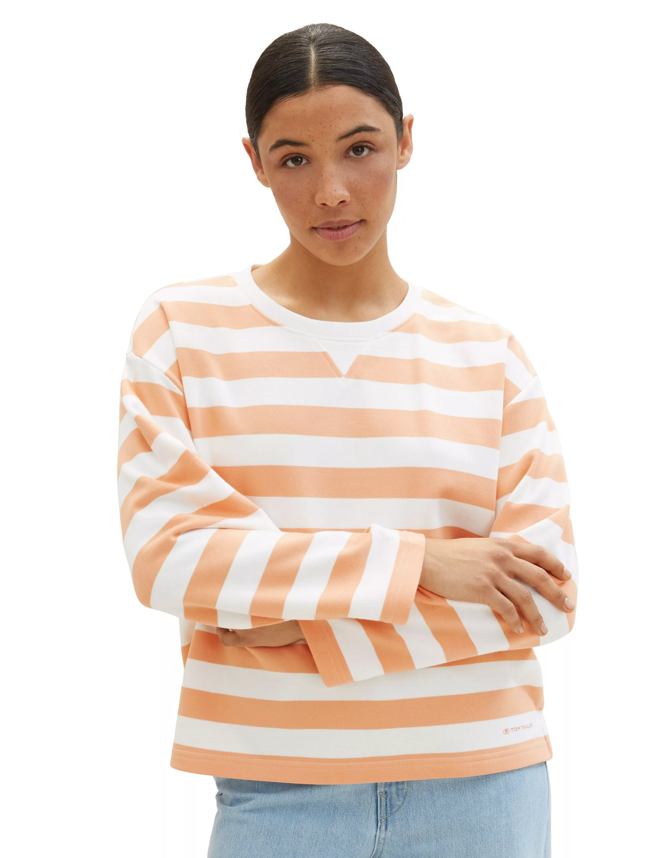 TOM TAILOR Sweatshirt, in Streifenoptik günstig online kaufen