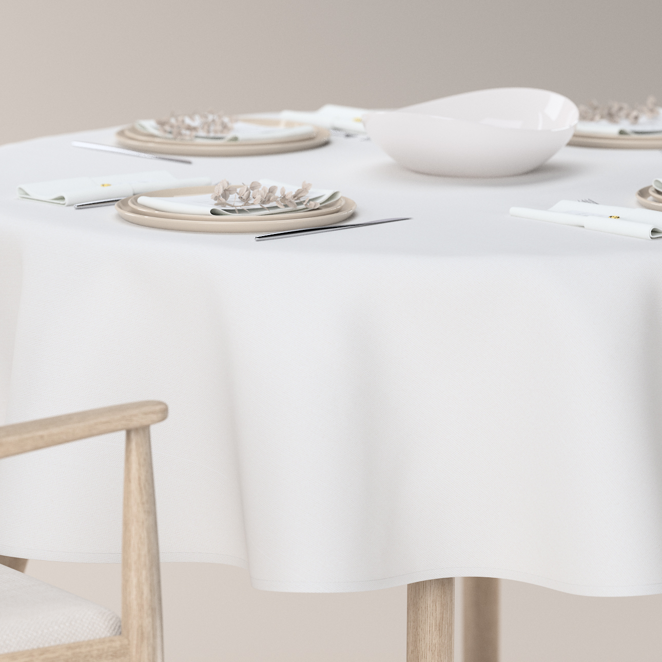 Runde Tischdecke, weiß, Loneta (133-02) günstig online kaufen