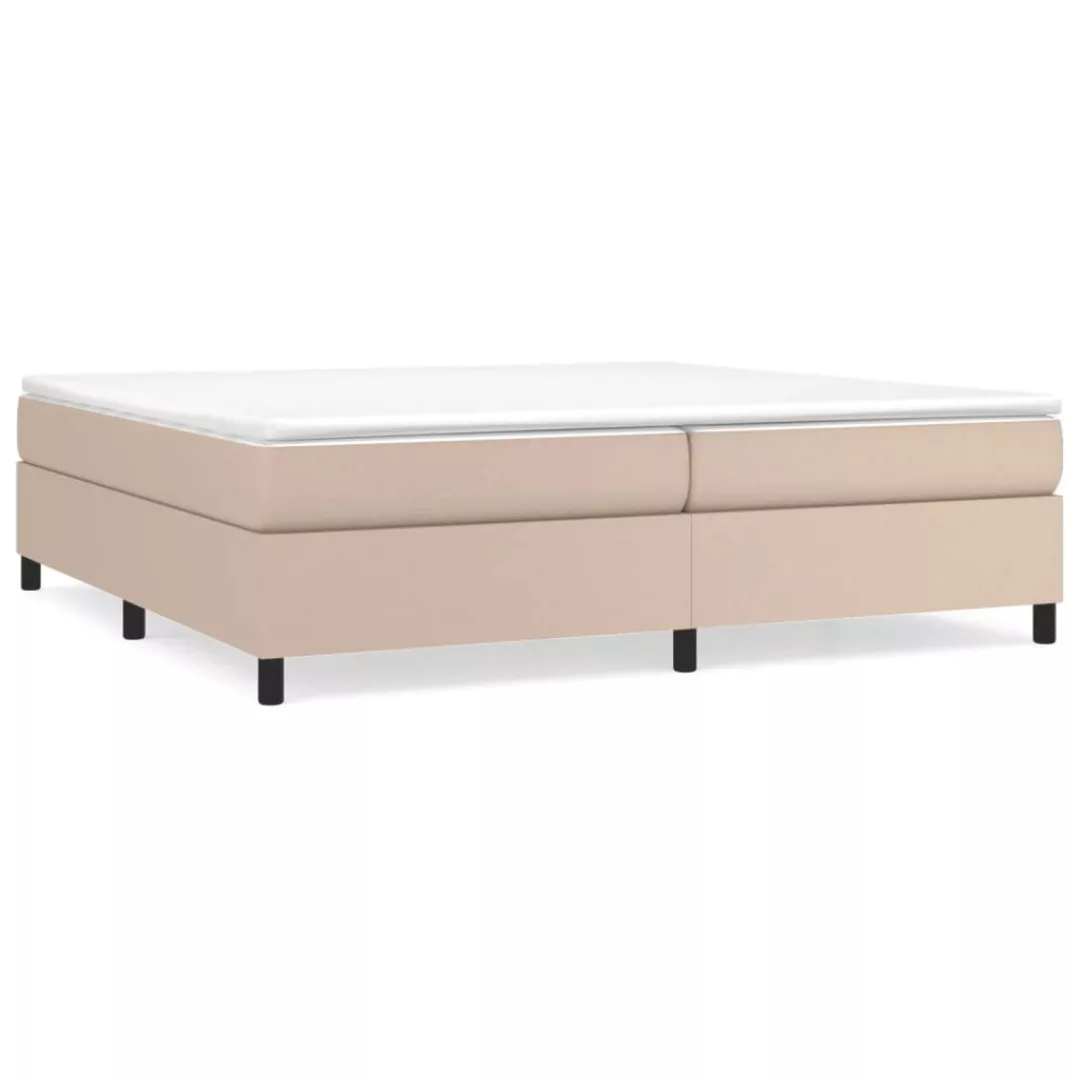 Vidaxl Boxspringbett Matratze Cappuccino-braun 200x200cm Kunstleder günstig online kaufen