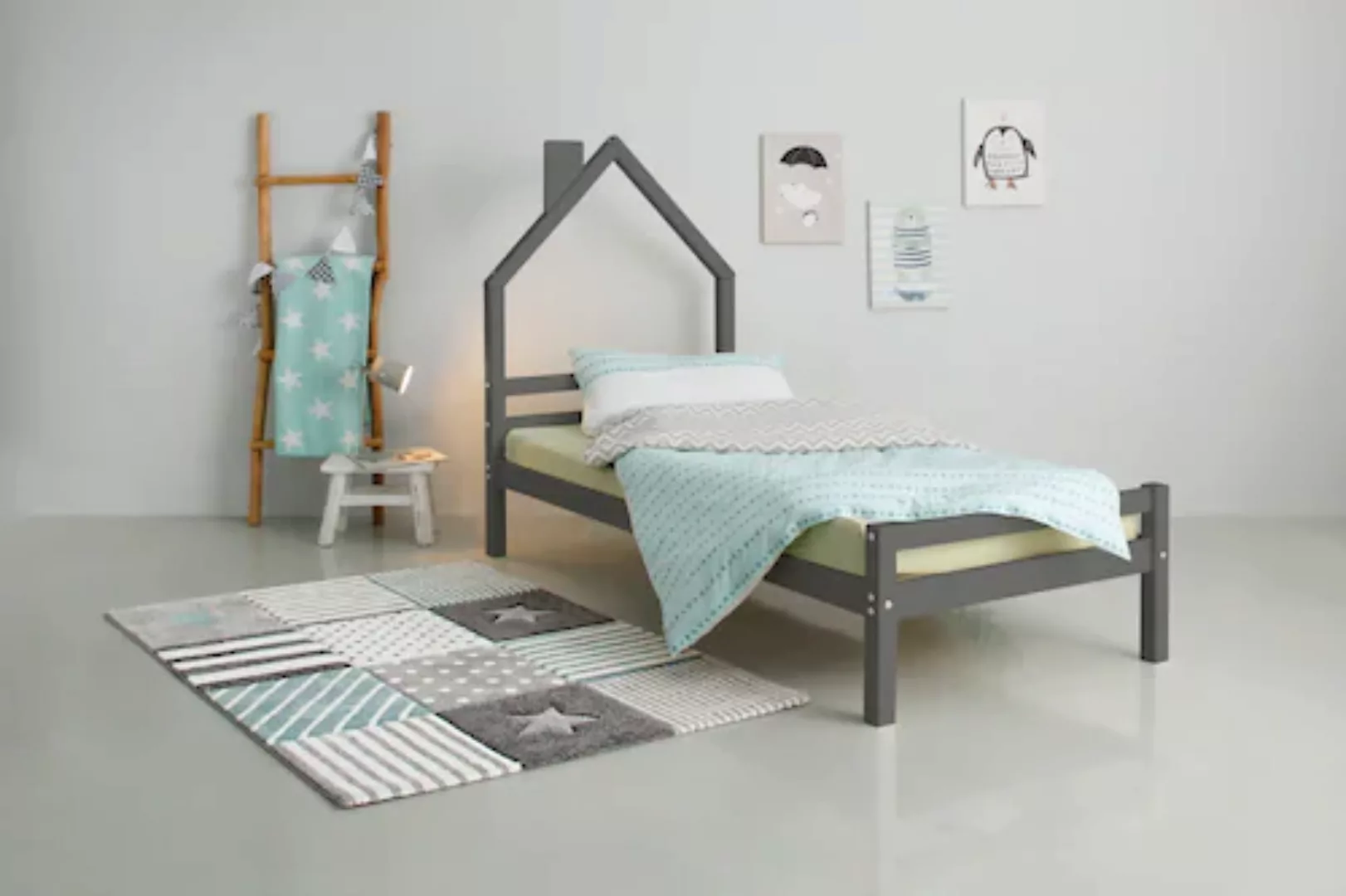 Lüttenhütt Kinderbett Alpi, aus Kiefernholz, verschiedene Farbvarianten, Li günstig online kaufen