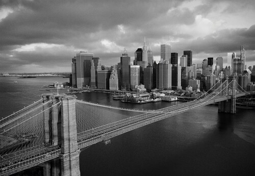 Papermoon Fototapete »Brooklyn Bridge black/white« günstig online kaufen