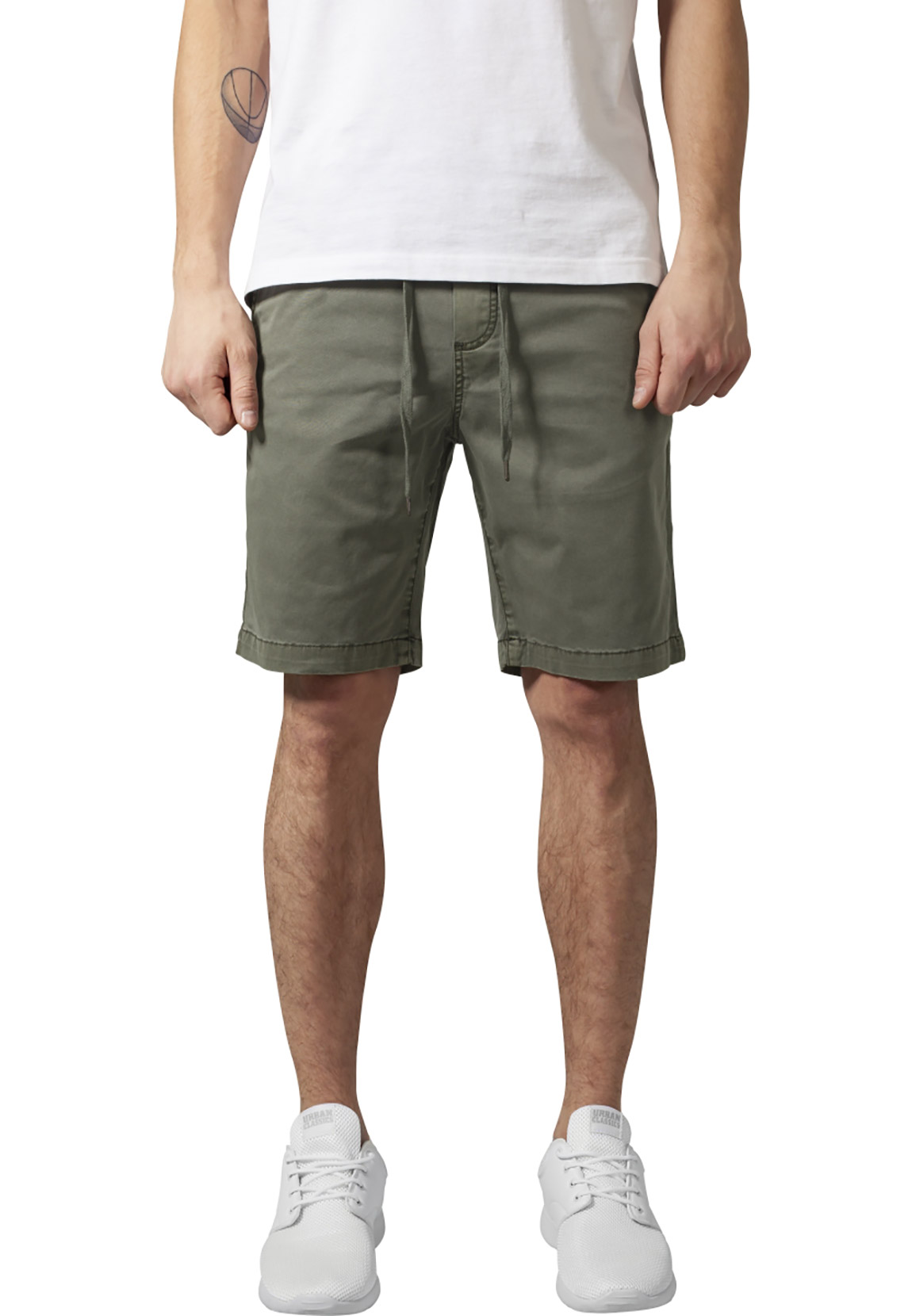 Urban Classics Short Herren STRETCH TWILL JOGGSHORTS TB1609 Grün Olive günstig online kaufen