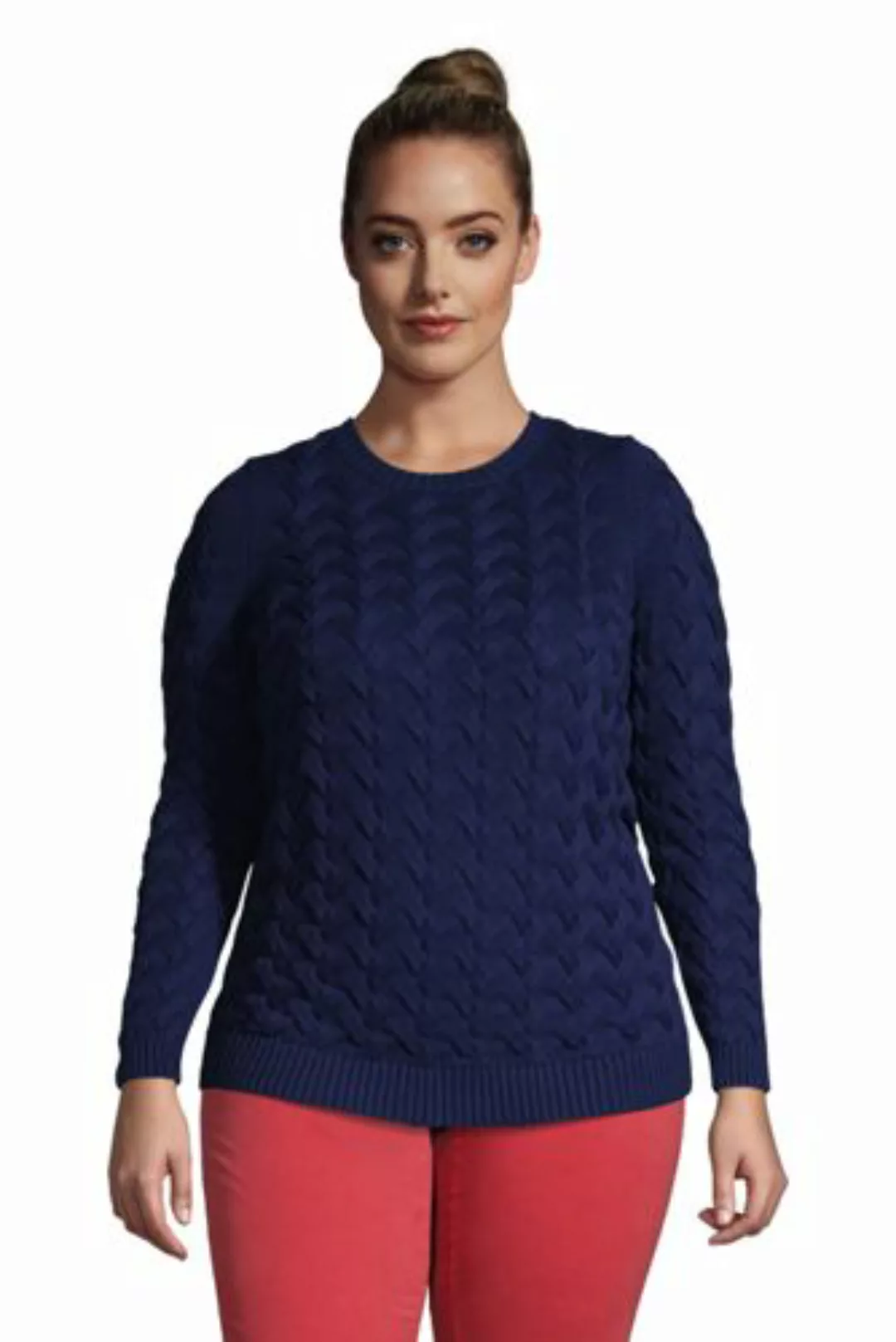 Zopfmuster-Pullover DRIFTER in großen Größen, Damen, Größe: 48-50 Plusgröße günstig online kaufen