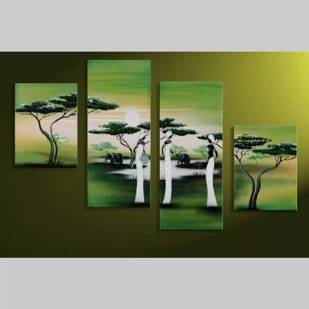 4 Leinwandbilder AFRIKA Frau (7) 120 x80cm Handgemalt günstig online kaufen