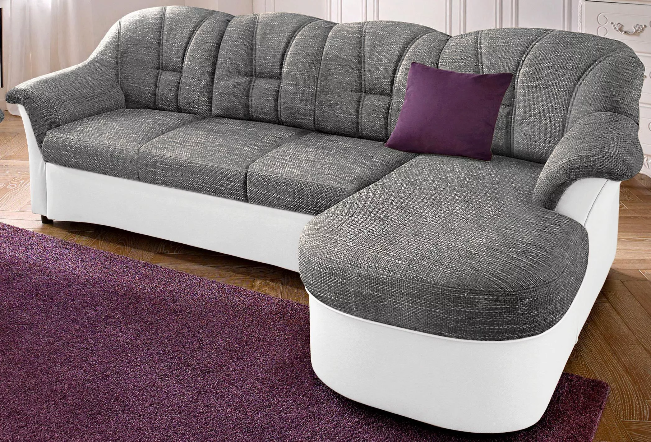 DOMO collection Ecksofa »Flores Schlafsofa, B/T/H: 233/142/86 cm, L-Form«, günstig online kaufen