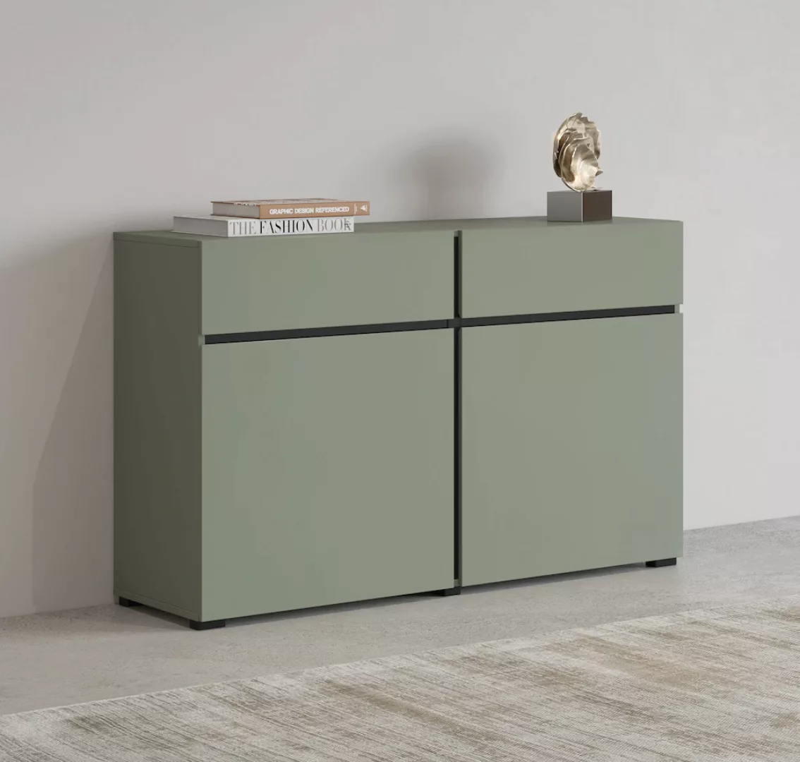 INOSIGN Sideboard "Cross,Breite 119,5 cm, moderne grifflose Kommode,2 Türen günstig online kaufen