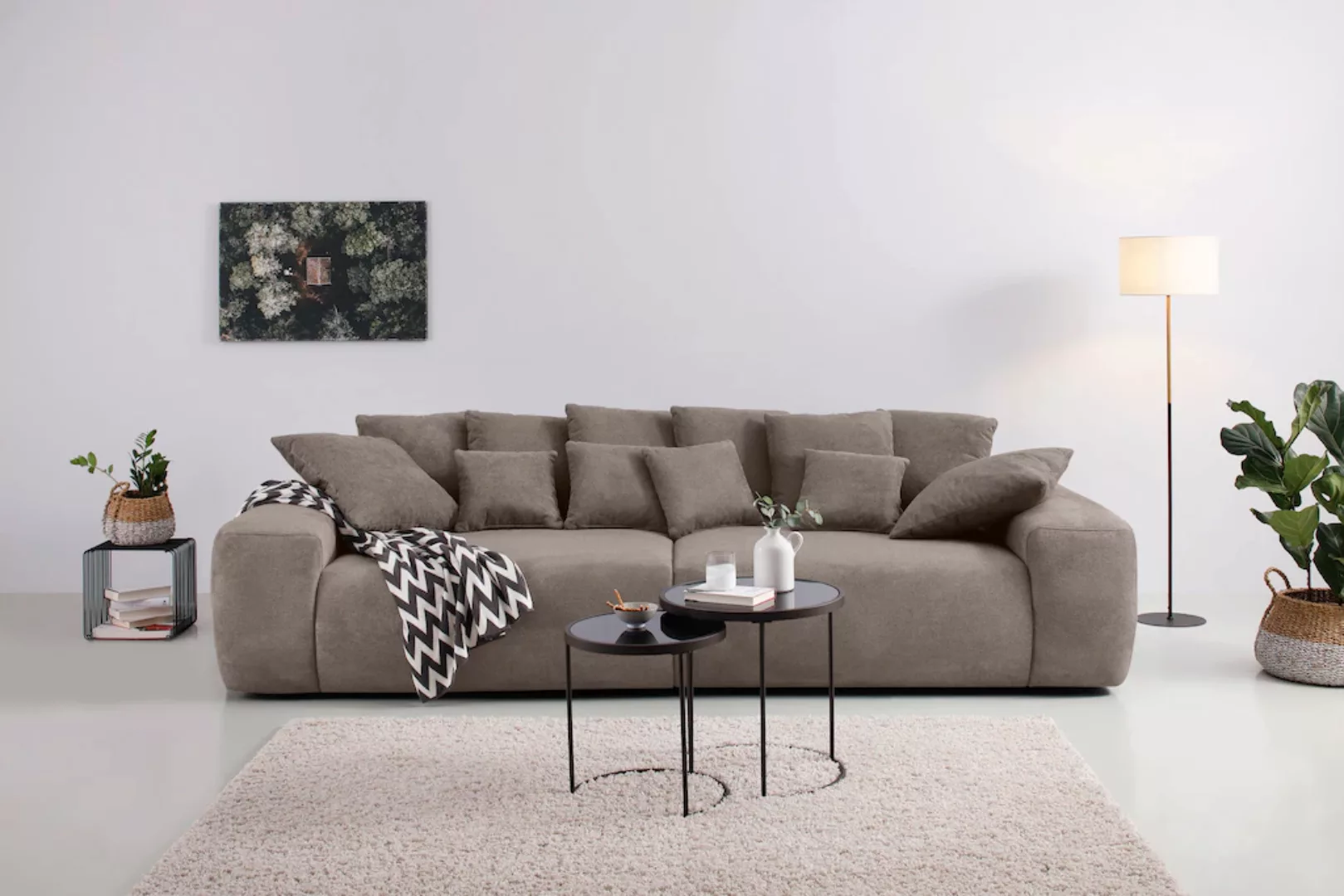 Home affaire Big-Sofa "Glamour II", Dauerschläfer mit Hygiene-Topper bis 14 günstig online kaufen