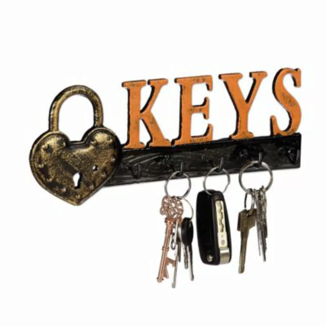 relaxdays Schlüsselbrett Keys orange günstig online kaufen
