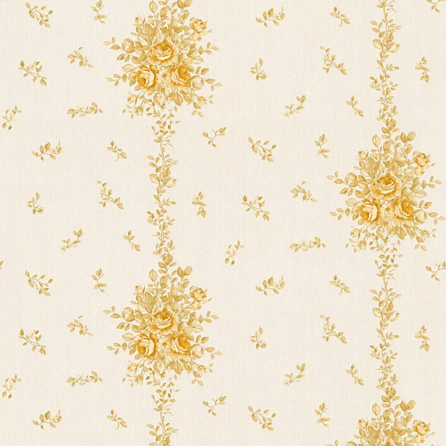 Tadessi Tapete Blumen Carlos M1 No 2523 Vliestapete Gold Beige Floral Klass günstig online kaufen