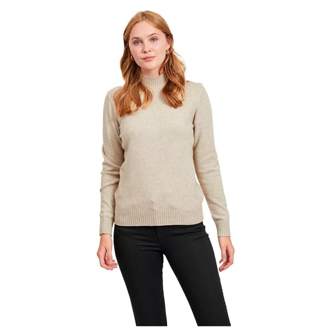 Vila Ril Langärmliger Rollkragenpullover S Natural Melange günstig online kaufen