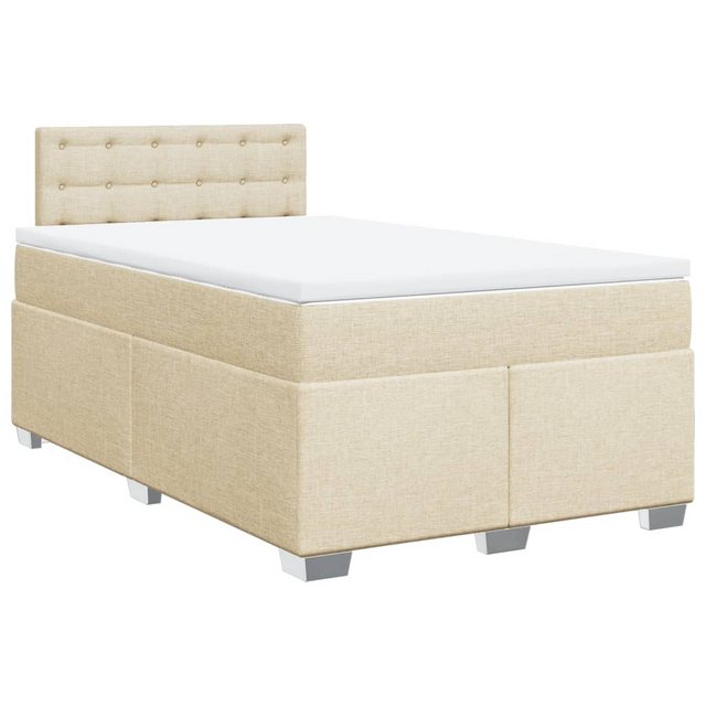 vidaXL Boxspringbett mit Matratze Creme 120x190 cm Stoff2101585 günstig online kaufen