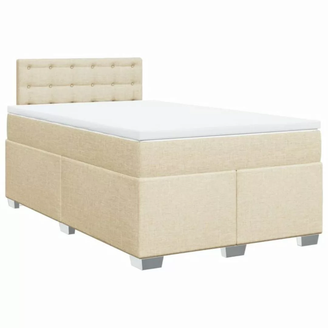 vidaXL Boxspringbett mit Matratze Creme 120x190 cm Stoff2101585 günstig online kaufen