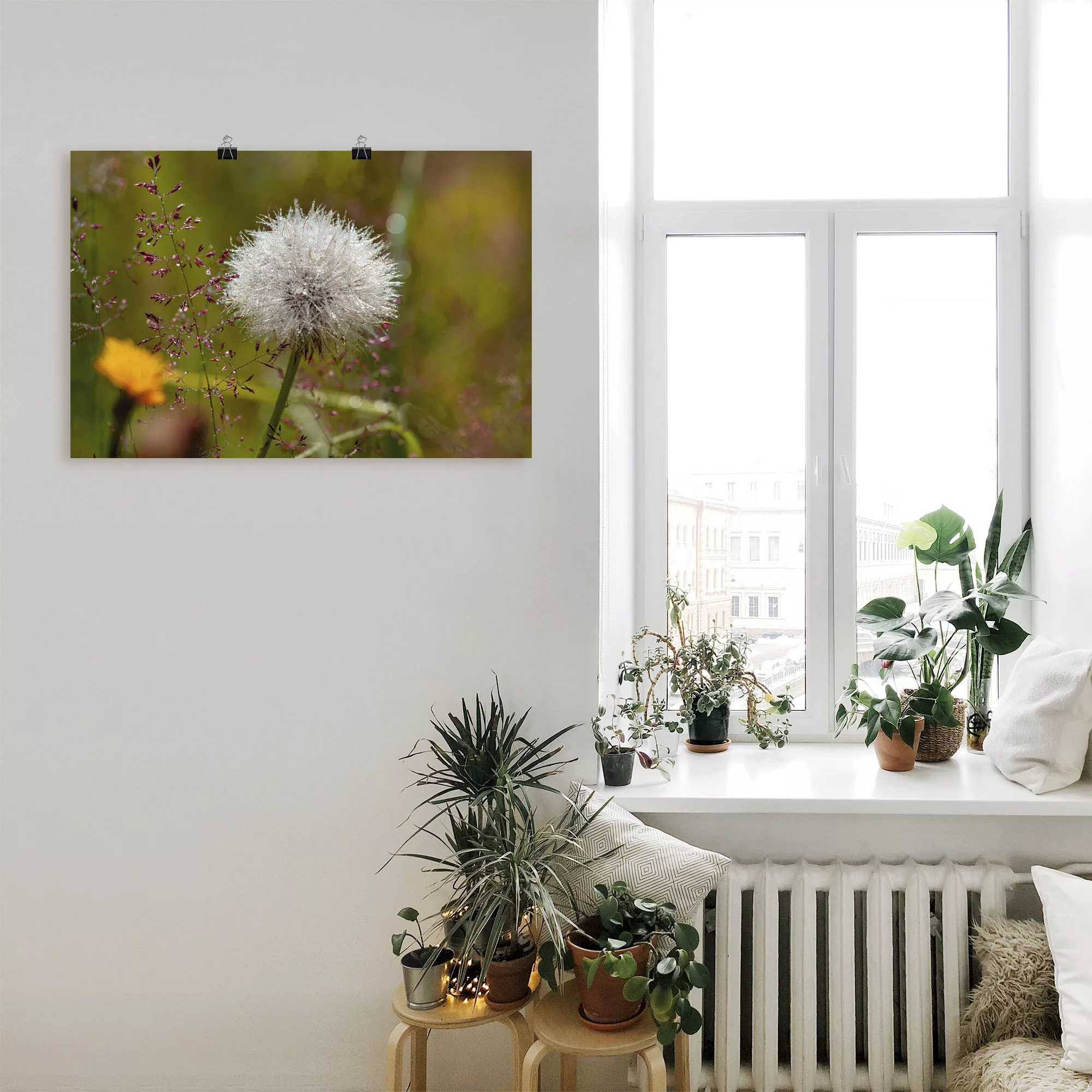 Artland Wandbild "Pusteblume im Blumenfeld", Blumen, (1 St.), als Leinwandb günstig online kaufen