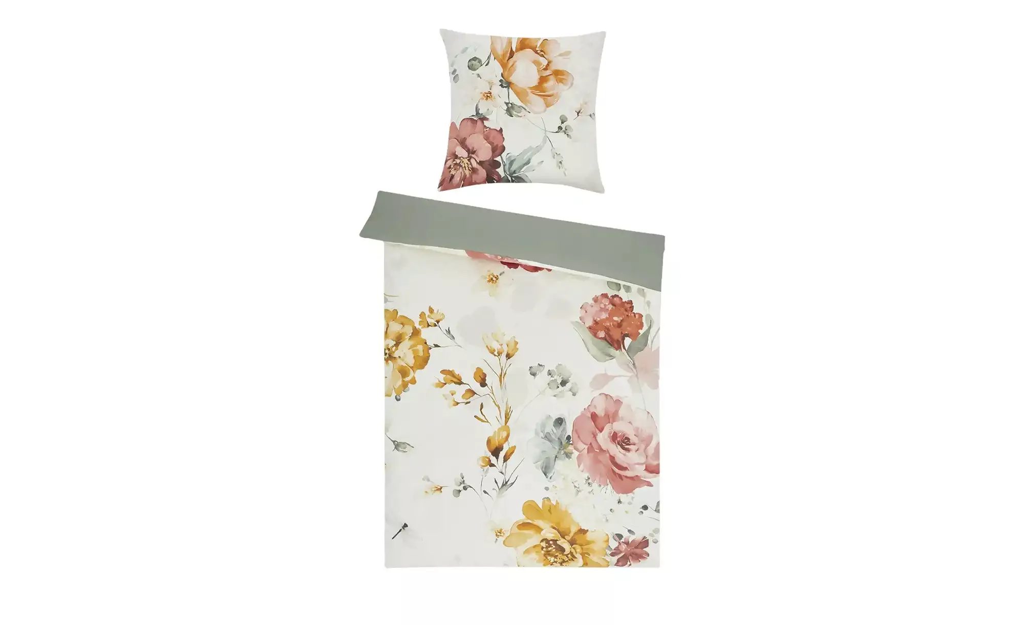 como Satin Wende-Bettwäsche  Floral lake ¦ mehrfarbig ¦ Maße (cm): B: 135 B günstig online kaufen