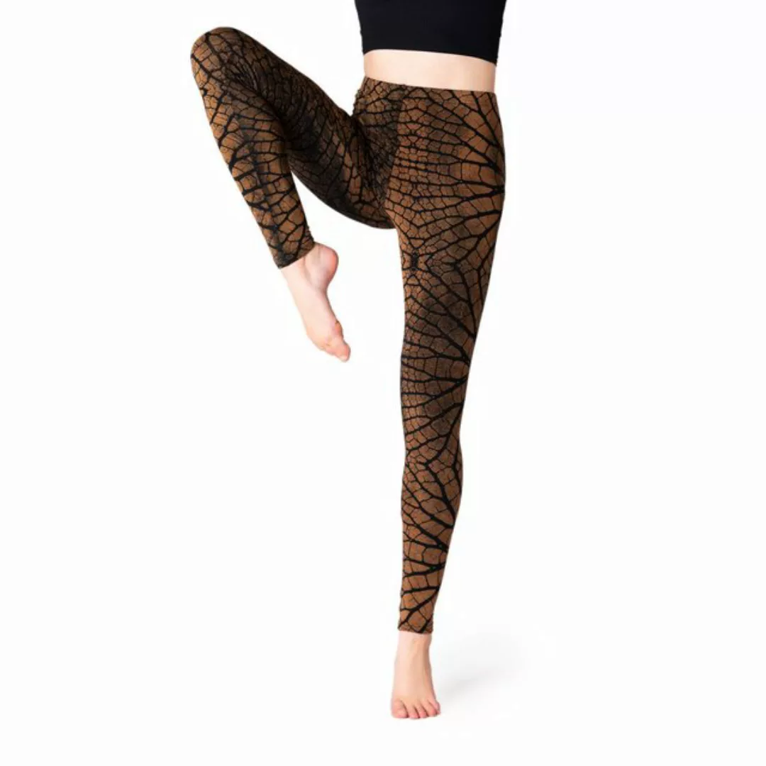 PANASIAM Leggings Unikat Batik Leggings modern mit Blattmuster elastische S günstig online kaufen