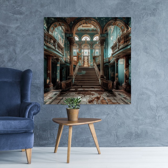 queence Acrylglasbild "Verlassener Eingang", Architektonische Elemente-Elem günstig online kaufen