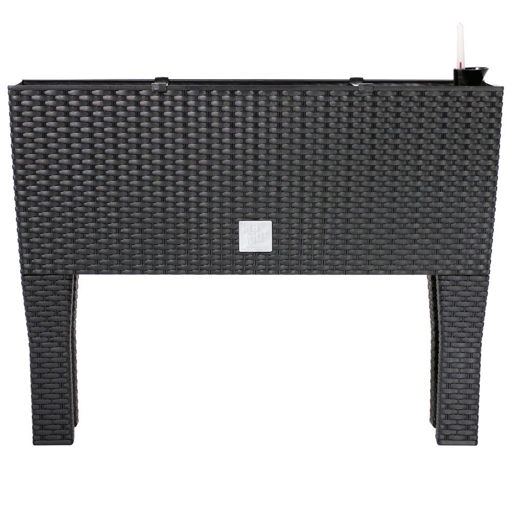 Hochbeet Polyrattanoptik Anthrazit 60x25x46cm Bewässerungssystem günstig online kaufen
