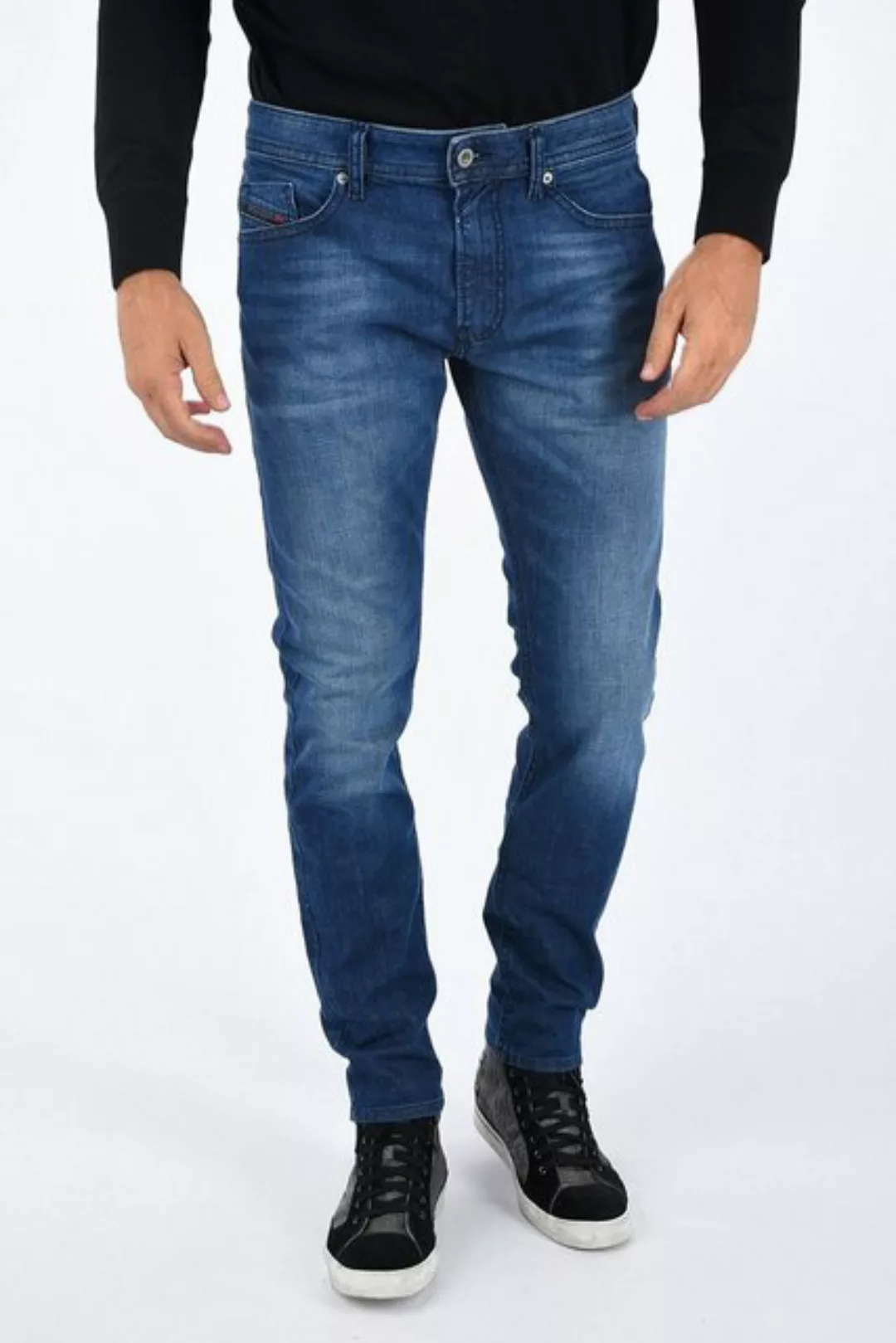 Diesel Slim-fit-Jeans Herren Thommer 084MW Blau, Röhrenjeans, Stretch, 5-Po günstig online kaufen