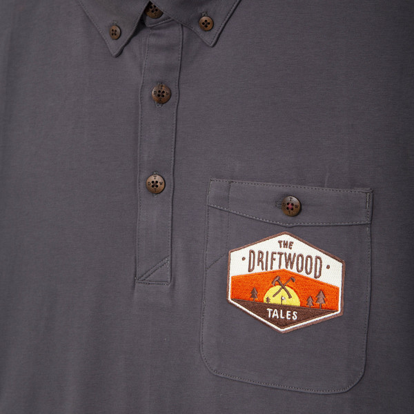 Rotes Poloshirt / Graues Poloshirt / Graues Poloshirt Mit Driftwood Emblem günstig online kaufen