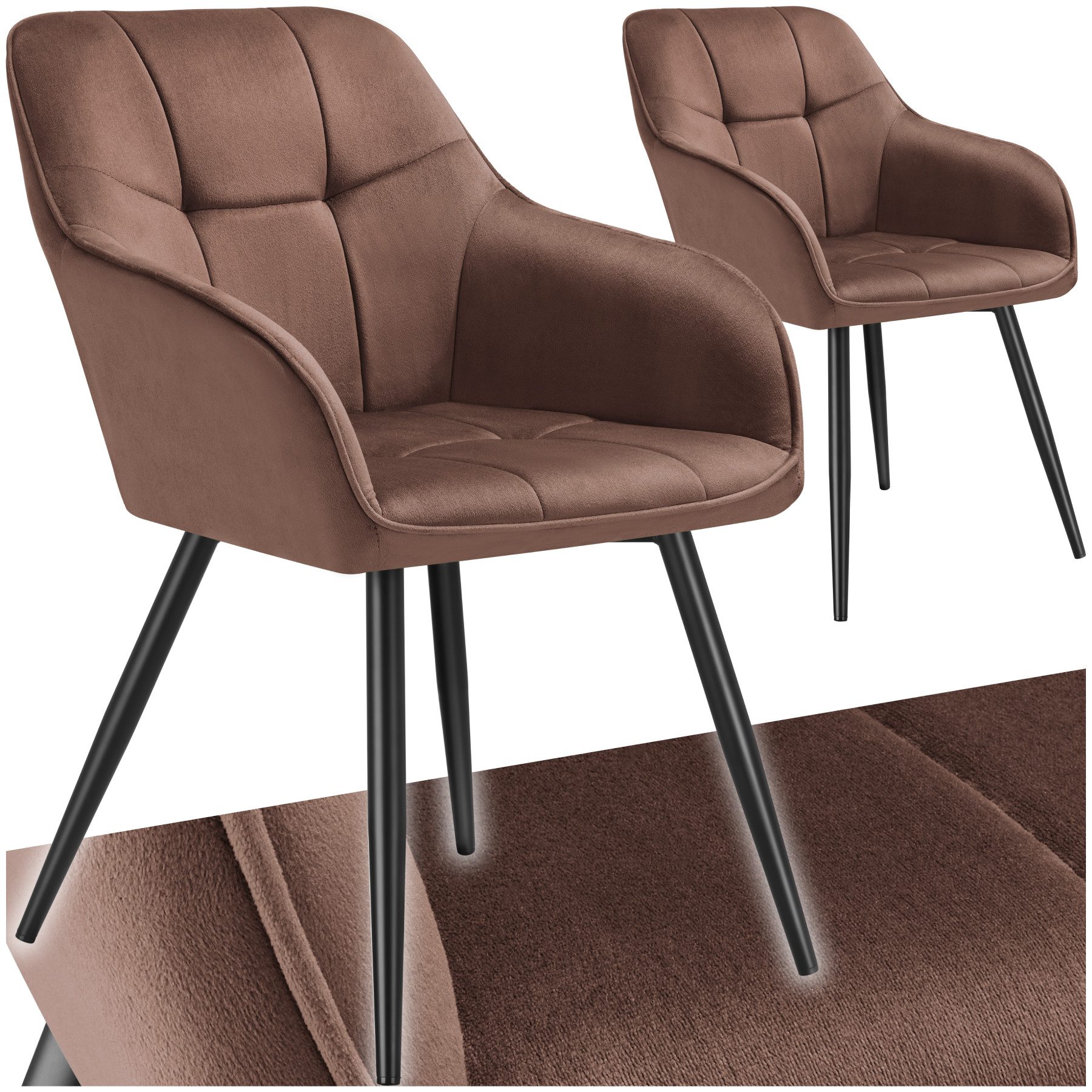 tectake Esszimmerstuhl Marilyn (Set., 2 St), günstig online kaufen
