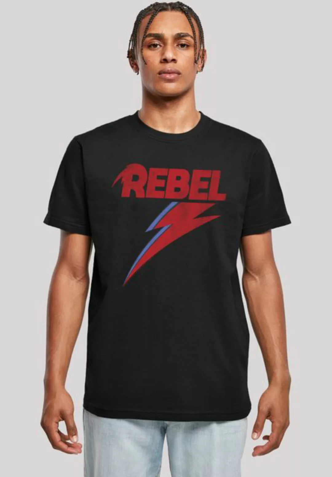 F4NT4STIC T-Shirt David Bowie Distressed Rebel Print günstig online kaufen