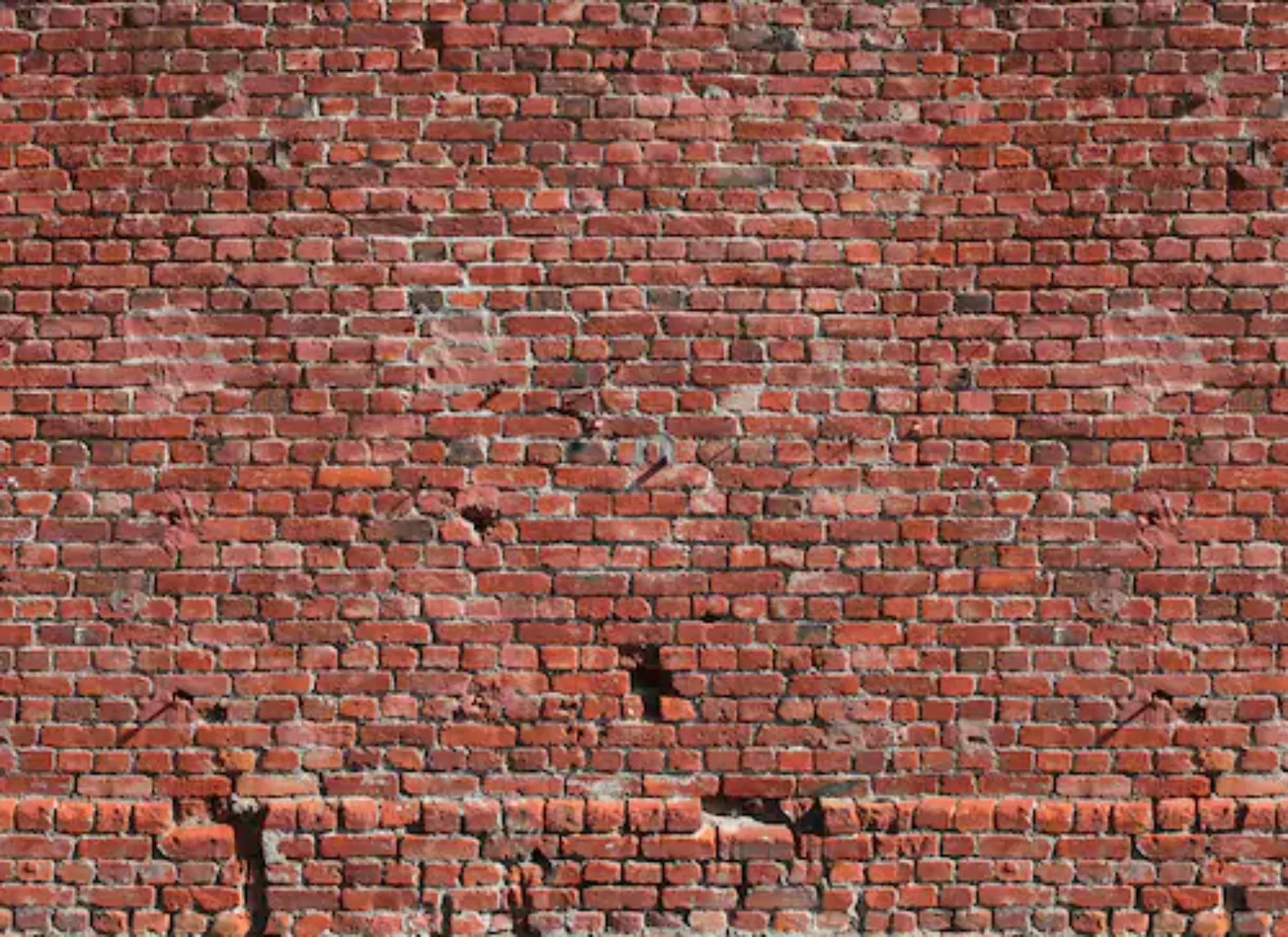 Fototapete Steinwand Klinker Industrial Vintage Rot 3,50 m x 2,55 m FSC® günstig online kaufen