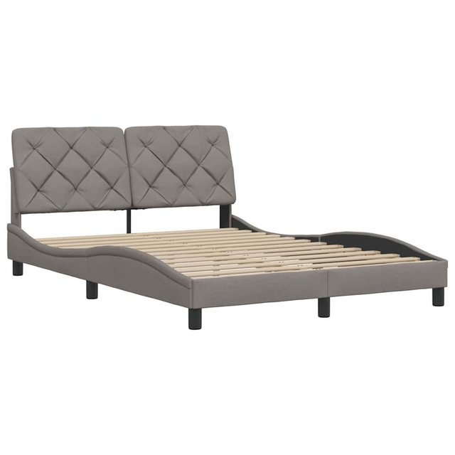 vidaXL Bett Bettgestell ohne Matratze Taupe 140x190 cm Stoff günstig online kaufen